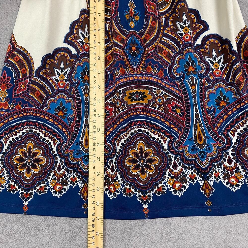 Bailey Blue Dress Women Small White Multi Floral Stretch Strapless A-Line Boho - Picture 11 of 11